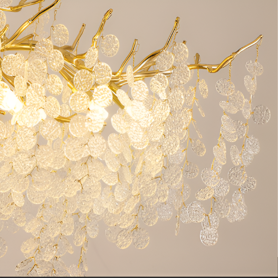 WALTZ Serenade Crystal Chandelier, 8xG9, Χρυσό, 60cm, Ρυθμιζόμενο Ύψος