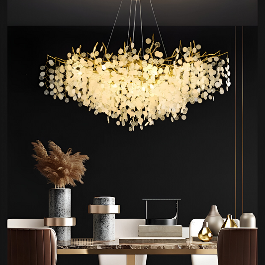 Πολυέλαιος WALTZ Serenade Crystal, 9xG9, Χρυσός, 80cm, Ρυθμιζόμενο Ύψος
