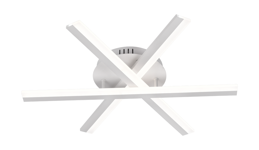 Πολυέλαιος LED με τηλεχειριστήριο ZOE, 40W, Κρύο/Ζεστό/Ουδέτερο φως, Ρυθμιζόμενο, Λευκό