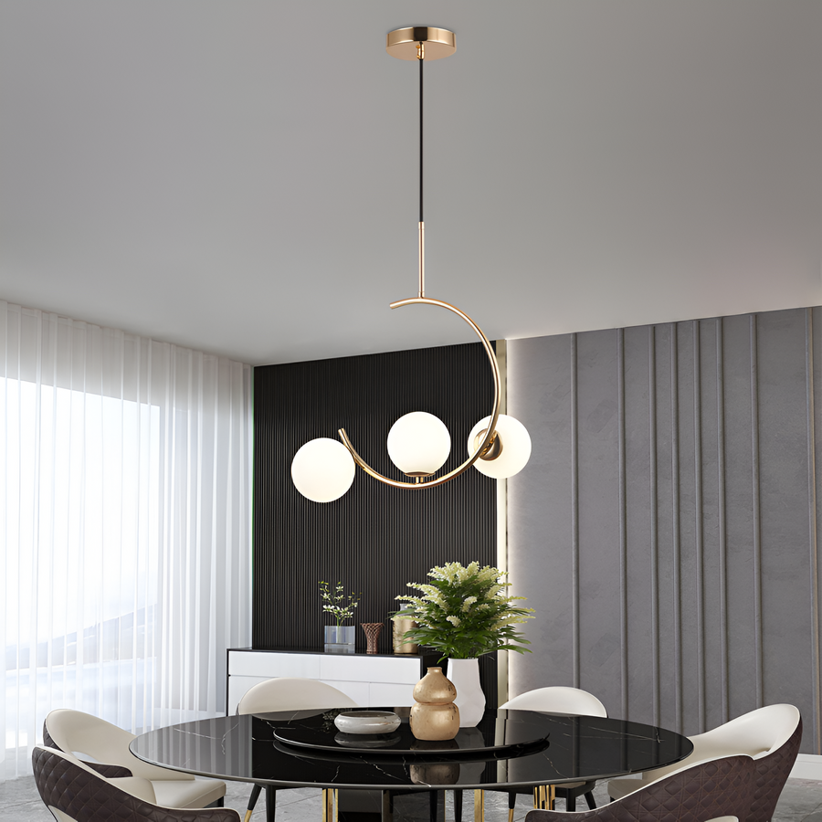 Πολυέλαιος LOFT Atrium, 3x G9, Λευκός Χρυσός, Μέταλλο, Ρυθμιζόμενο ύψος