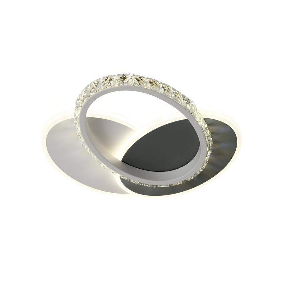 Κρυστάλλινος πολυέλαιος LED PRISMIQ 28W, 3 Οβάλ, Κρύο/Ζεστό/Ουδέτερο φως, Μαύρο