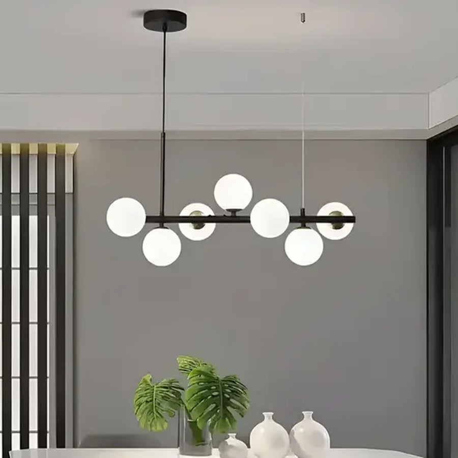 Πολυέλαιος μοντέρνος λαμπτήρας LOFT Pavilion, 7x G9, Μαύρος, Μεταλλικός, Ρυθμιζόμενο ύψος