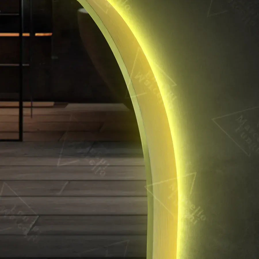 60x80cm Οβάλ LED Mirror Επιστρέφει το σύστημα απόψυξης του συστήματος Marcello Dimable ρολογιού