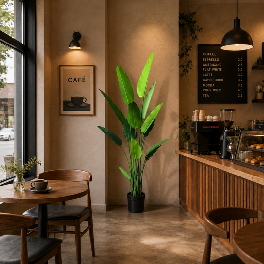 Τεχνητό φυτό Τύπος Strelitzia Nicolai (Bird of Paradise), 220 cm, 13 φύλλα, Πράσινο