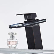 Washbasin της μπαταρίας, κράμα και γυαλί, μαύρο, OD3007