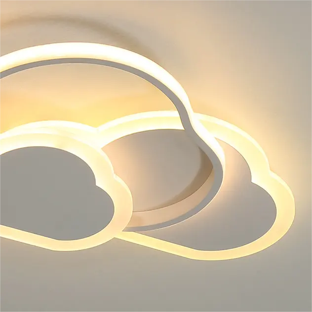 Πολυέλαιος LED με τηλεχειριστήριο RIOKO 53W, 3 Σύννεφα, Κρύο/Ζεστό/Ουδέτερο φως, Ρυθμιζόμενο, Λευκό