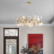 Candelabru Cristal Alpha 8XG9 Auriu Inaltime Reglabila
