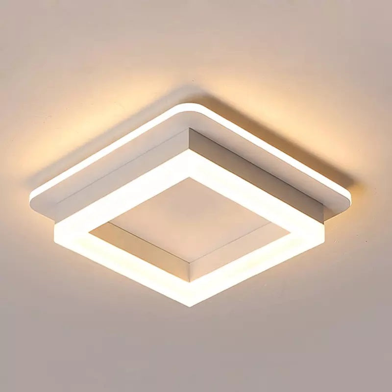 MODERN LED Πολυέλαιος 29W, Διάμετρος 22cm, Τετράγωνο, Κρύο/Ζεστό/Ουδέτερο φως, Λευκό