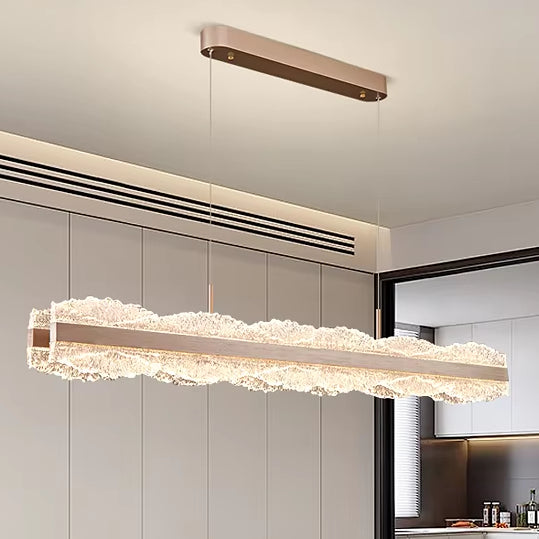 Lustra LED suspendata cu telecomanda RENZO 56W, lumina Rece/Calda/Neutra, Dimabila,Inaltime Reglabila, Auriu