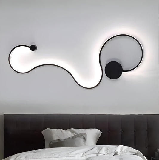 Εφαρμόστε LED Delilah 38W Διακοσμητικό φως/ζεστό/ουδέτερο μέταλλο και μαύρη σιλικόνη
