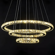 LED LED LUMINIS, 78W, Crystal and Metal, 3 κύκλοι, Dimable, ρυθμιζόμενο ύψος, κρύο/ζεστό/ουδέτερο φως, πολυτελές φωτισμό