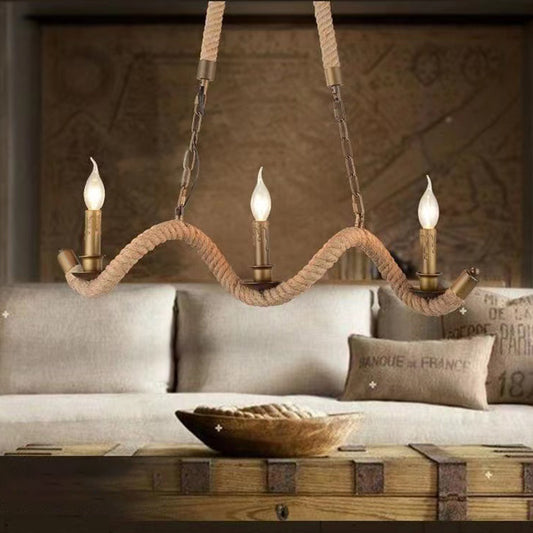 Lustrage Lust, 3*E27, καφέ, μέταλλο και νήμα