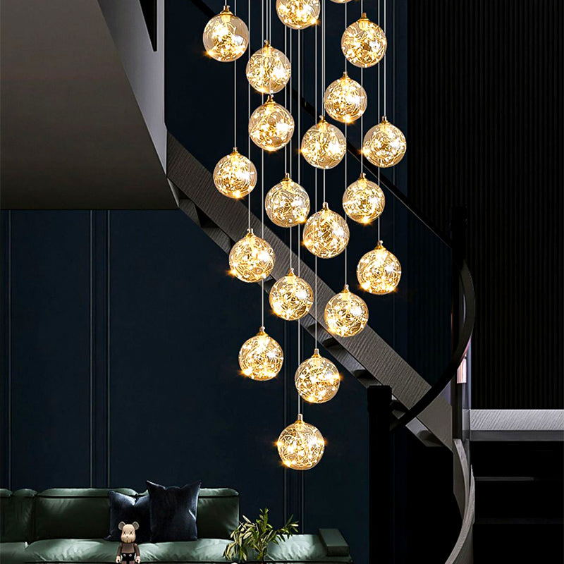 Πολυέλαιος Crystal LED Ismini Golden