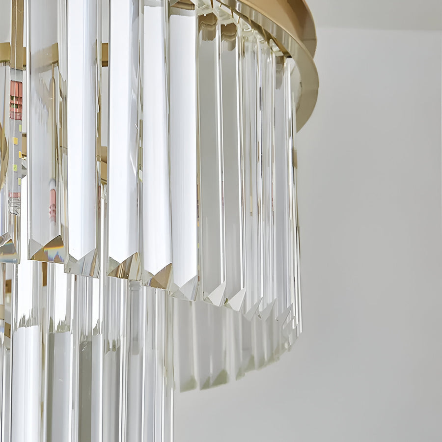 Πολυέλαιος Chambord Petito 3xe14, διάμετρος 28cm, ματ χρυσό, ρυθμιζόμενο ύψος