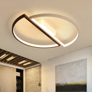 LED LED Vector Arcus, Semicircles, 35W, Metallic, Wasable, Cold/Hot/Neutral Light, Black with White, Modern Design