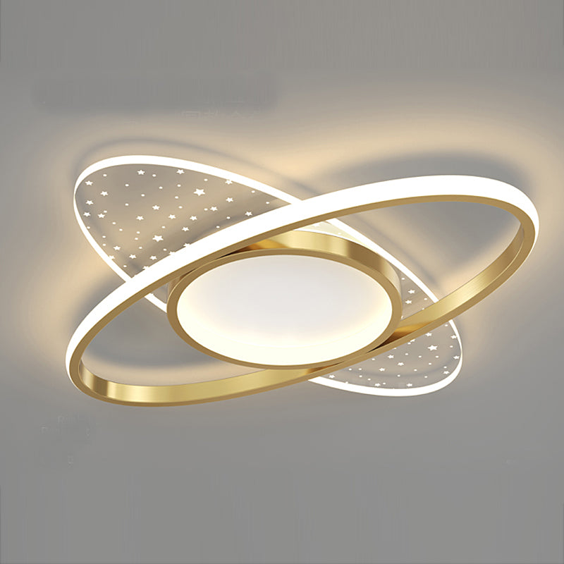 Πολυέλαιος LED με τηλεχειριστήριο VARIO 61W, Οβάλ, Κρύο/Ζεστό/Ουδέτερο φως, Ρυθμιζόμενο, Χρυσό