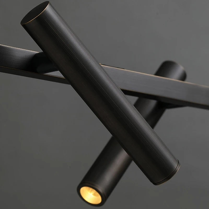 Πολυέλαιος LED με τηλεχειριστήριο Harman, 29W, 8 πηγές, ουδέτερο φως, μαύρο