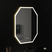 Καθρέφτης LED Polygon, 60X80cm, Hexaluce MotionGlow Αισθητήρας Marcello, Σύστημα αποθολώματος, Ρολόι & Θερμόμετρο, Dimable