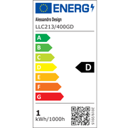Crystal LED Chandelier LLC213/400GD Στρογγυλός, 22W, Κρύο/Ζεστό/Ουδέτερο φως, Κρύσταλλο, Χρυσό
