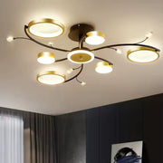 KARINA LED Πολυέλαιος με Τηλεχειριστήριο, 31W, 6 Στοιχείων, Θερμό/Ψυχρό/Ουδέτερο φως, Ρυθμιζόμενο, Χρυσό