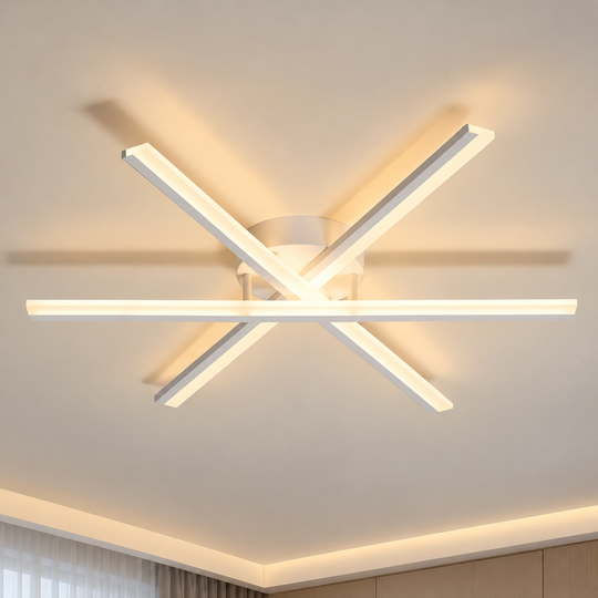 Πολυέλαιος LED με τηλεχειριστήριο ZOE, 40W, Κρύο/Ζεστό/Ουδέτερο φως, Ρυθμιζόμενο, Λευκό