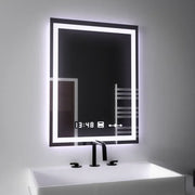 Ορθογώνιος καθρέφτης LED, 45x60cm, Verite MotionGlow Marcello, Σύστημα Demister, Ρολόι & Θερμόμετρο, Ρυθμιζόμενο