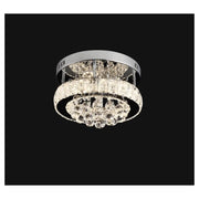 LED Abel Lust, 24W, κρύο/ζεστό/ουδέτερο φως, χρώμιο και κρύσταλλο