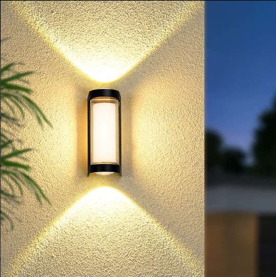 Han Outdoor LED Wall Light, 8W, Metal, Black Outdoor Wall Lights Προεπιλεγμένος τίτλος Alessandro Design