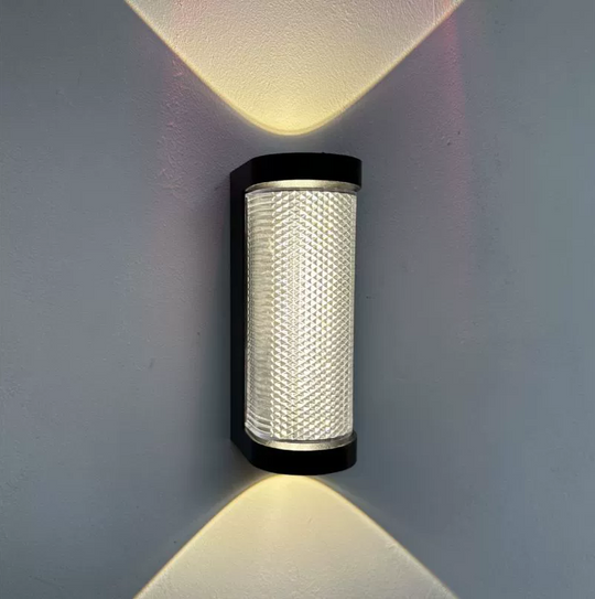 LED φωτιστικό τοίχου εξωτερικού χώρου AX155, θερμό φως, 8W, μέταλλο, μαύρα φώτα τοίχου εξωτερικού χώρου Προεπιλεγμένος τίτλος Alessandro Design