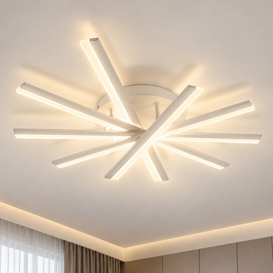 Πολυέλαιος LED με τηλεχειριστήριο ZOE, 67W, Κρύο/Ζεστό/Ουδέτερο φως, Ρυθμιζόμενο, Λευκό