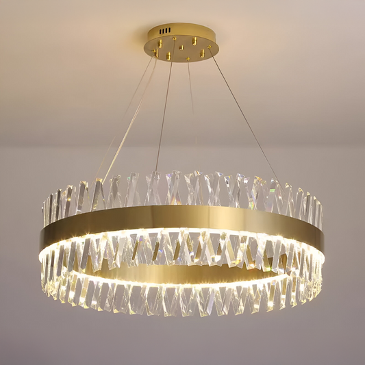 CASERTA LED Πολυέλαιος με Τηλεχειριστήριο, 54W, Dimmable, Διάμετρος 50cm, Χρυσός