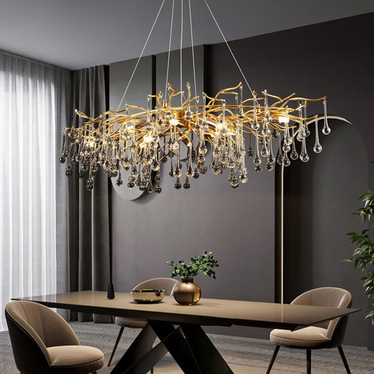 Crystal Chandelier NEBULA Imperio, 10x G9, Gold, 97cm Crystal Chandeliers Προεπιλεγμένος τίτλος Alessandro Design
