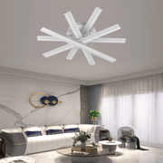 Πολυέλαιος LED με τηλεχειριστήριο, 67W, Κρύο/Ζεστό/Ουδέτερο φως, Ρυθμιζόμενο, Λευκό