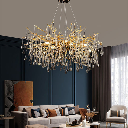 Crystal Chandelier NEBULA Magno, 9x G9, Gold, 60cm Crystal Chandeliers Προεπιλεγμένος τίτλος Alessandro Design