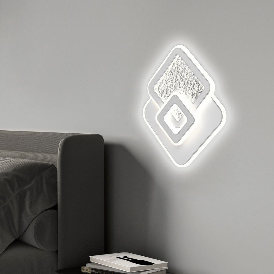 Πολυέλαιος LED KOMPACTO 57W, 3 Τετράγωνα, Κρύο/Ζεστό/Ουδέτερο φως, Λευκό