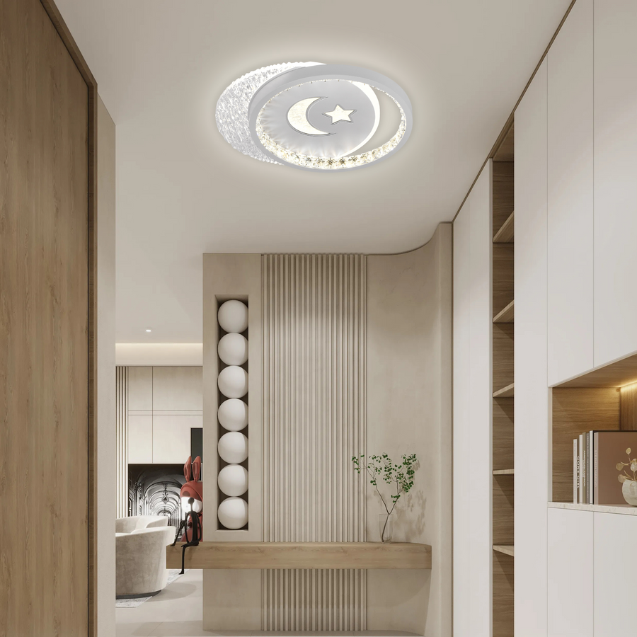 PERU LED Πολυέλαιος 36W, 2 κύκλοι, Κρύο/Ζεστό/Ουδέτερο φως, Μαύρο