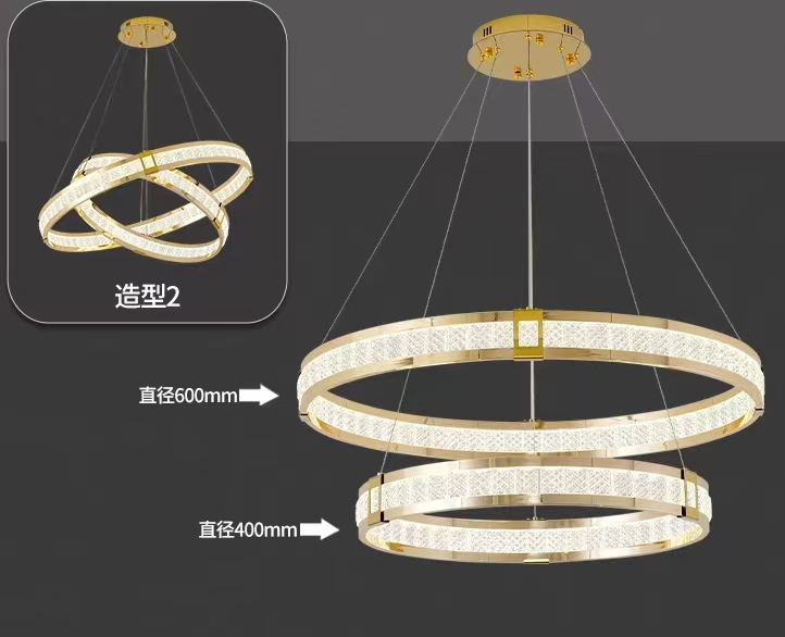 Κρυστάλλινος πολυέλαιος, LINDERHOF Magno, 62W, Διάμετρος 60cm, Κρύο/Ζεστό/Ουδέτερο φως, Χρυσό, Ρυθμιζόμενο ύψος