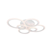 LED πολυέλαιος με τηλεχειριστήριο Betty, 82W, 6 κύκλοι, κρύο/ζεστό/ουδέτερο φως, ασταθές, λευκό