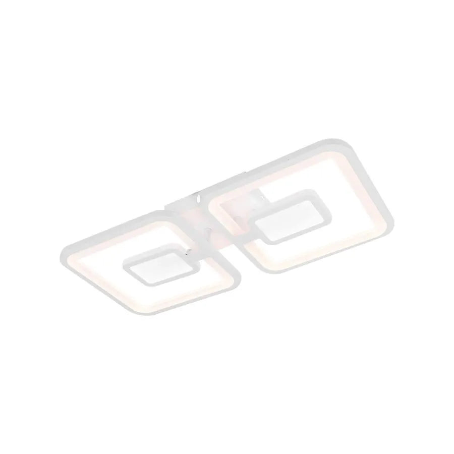 LED Lust με τηλεχειριστήριο, Felix, 2 τετράγωνα, 77W, κρύο/ζεστό/ουδέτερο φως, ασταθές, λευκό