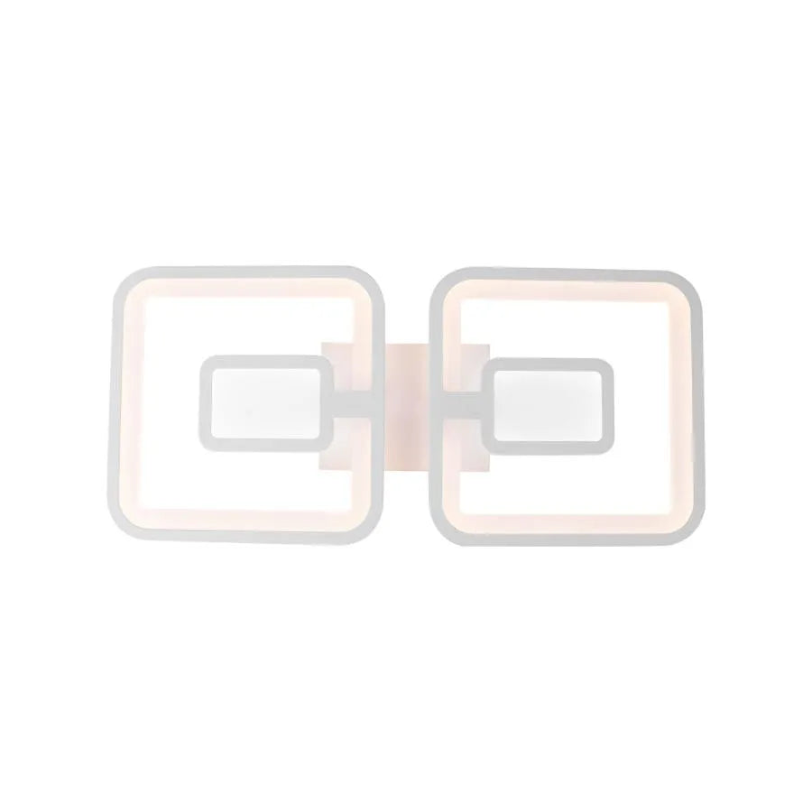 LED Lust με τηλεχειριστήριο, Felix, 2 τετράγωνα, 77W, κρύο/ζεστό/ουδέτερο φως, ασταθές, λευκό