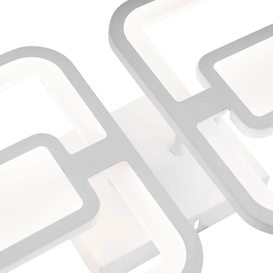 LED Lust με τηλεχειριστήριο, Felix, 2 τετράγωνα, 77W, κρύο/ζεστό/ουδέτερο φως, ασταθές, λευκό