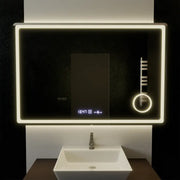 Mirror LED ορθογώνιο 120x80cm Souverain Motionglow Marcello Αποστολικό Σύστημα Ρολόι & Dimable Cosmetic Terometer