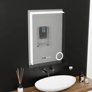 Mirror LED ορθογώνια 60x80cm ακριβεία Motionglow Marcello System Disability & Thermometer of the Caimimic Glass