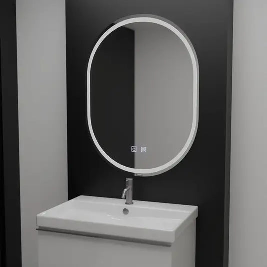 Mirror LED Oval 60x80cm Velara Touch Dimable System Dismantling System