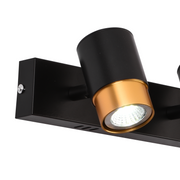 Προβολέας LED με 4 προβολείς, 3000K/4000K/6000K, χρυσό, μέταλλο και ακρυλικό