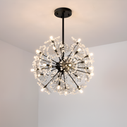 Crystal πολυέλαιος Petalo Amadeo, διάμετρος 49 εκατοστών, 18xg4, μαύρο