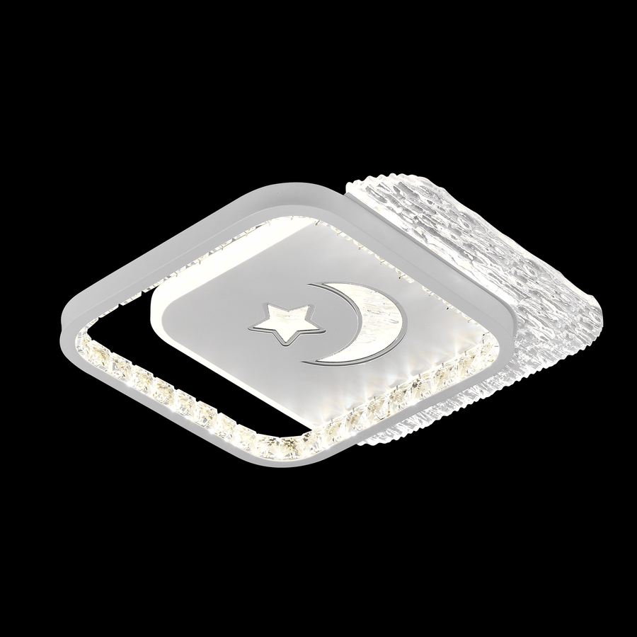 PERU LED Πολυέλαιος 39W, 2 τετράγωνα, Κρύο/Ζεστό/Ουδέτερο φως, Μαύρο