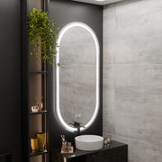 Mirror LED Oval 50x100cm Velara Touch System Dimable Dismantling