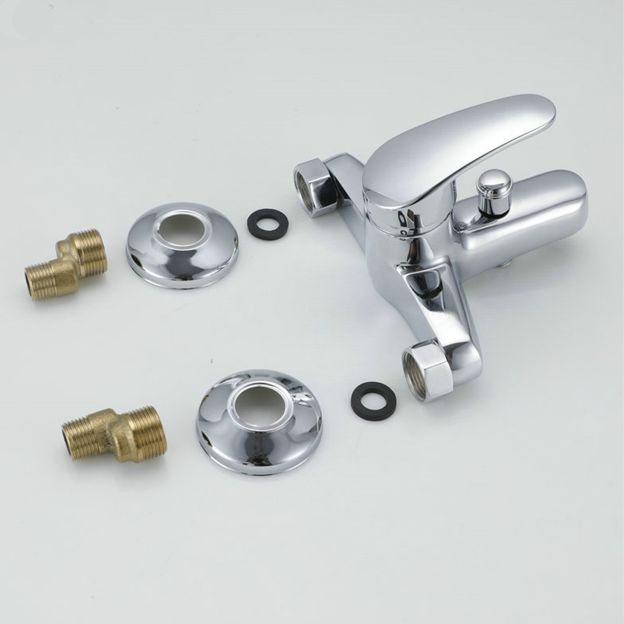 Μπάνιο μπαταρίας, ντους και εύκαμπτο σωλήνα, κράμα, κεραμική κασέτα, Chrome, CD001