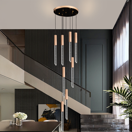 Κρυστάλλινος πολυέλαιος LED 22W, Ζεστό/Ουδέτερο/Ψυχρό φως, Διάμετρος 25cm Χρυσός CM511/H150XW35